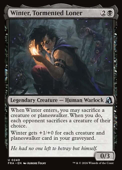 Carte Singole Magic ENG - Reality Fracture - Winter, Tormented Loner (FRA 240)