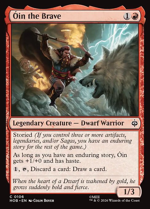 Óin the Brave HOB 106 Foil - Magic The Hobbit carta singola ENG
