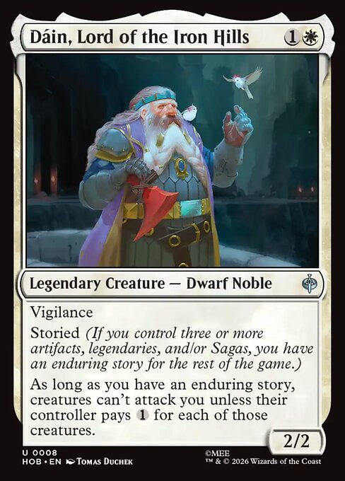 Dáin, Lord of the Iron Hills HOB 008 Foil - Magic The Hobbit carta singola ENG