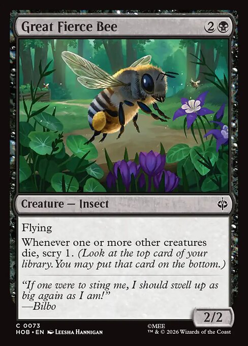 Great Fierce Bee HOB 073 Foil - Magic The Hobbit carta singola ENG