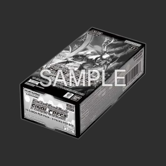 Digimon Card Game – LM-08 - Limited Card Pack Final Crest – Box 6 Bustine – ENG