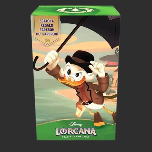 Disney Lorcana ITA – Incanto d’Inverno (Winterspell) – Gift Set Paperon de’ Paperoni 5 Bustine – ITA