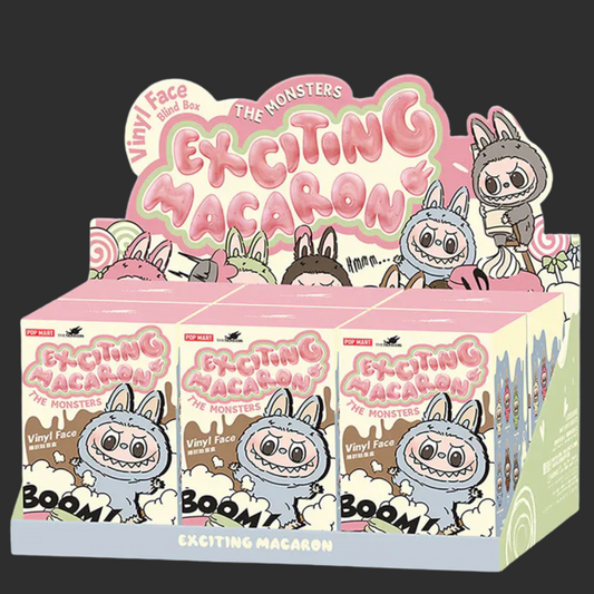 POP MART - Labubu The Monsters - V1.0 - Exciting Macaron Plush Pendant (case 6 blind box)