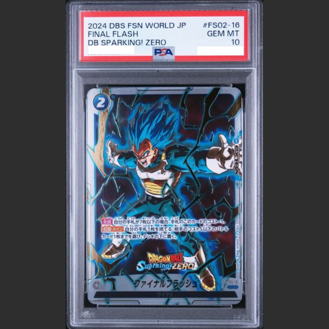 PSA 10 - Dragon Ball Fusion World Jap - #FS02-16 FINAL FLASH - DB SPARKING! ZERO