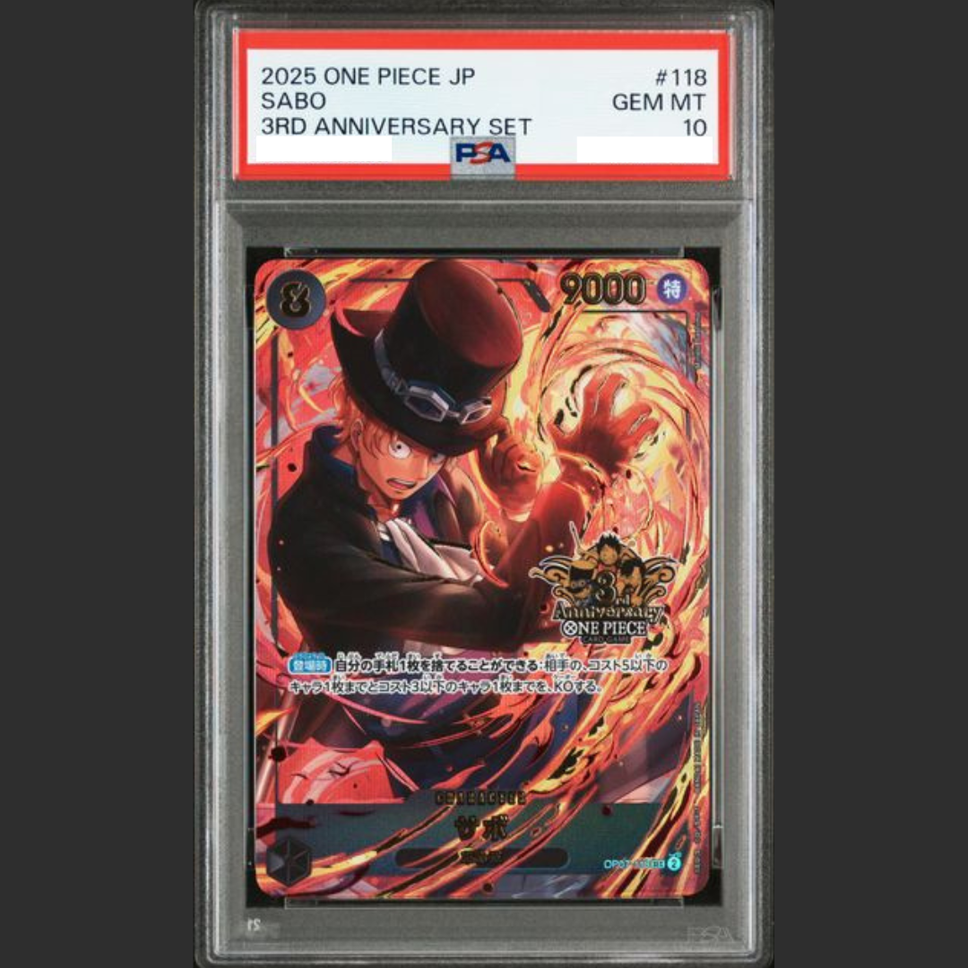 PSA 10 - One Piece JAP - #118 SABO - 3RD ANNIVERSARY SET
