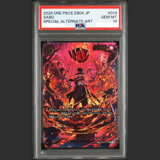 PSA 10 - One Piece JAP - EB04 - #014 SABO - SPECIAL ALTERNATE ART