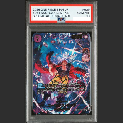 PSA 10 - One Piece JAP - EB04 - #039 EUSTASS „CAPTAIN“ KID - SPECIAL ALTERNATE ART