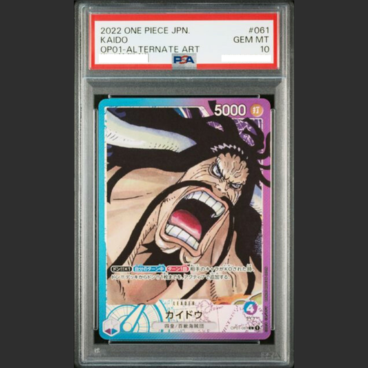 PSA 10 - One Piece JAP - OP01 - #061 KAIDO - ALTERNATE ART