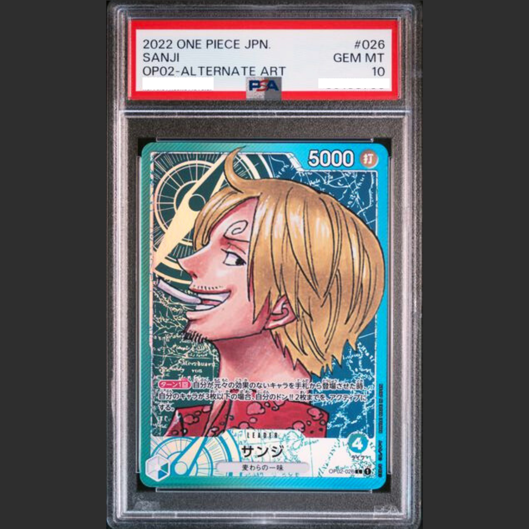 PSA 10 - One Piece JAP - OP02 - #026 SANJI - ALTERNATE ART