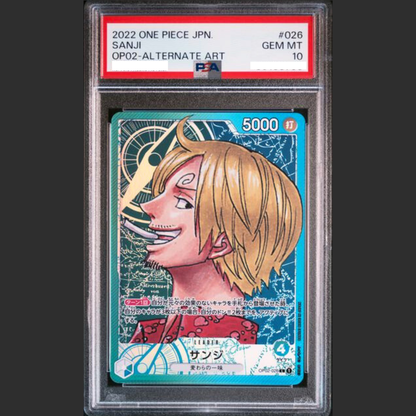 PSA 10 - One Piece JAP - OP02 - #026 SANJI - ALTERNATE ART