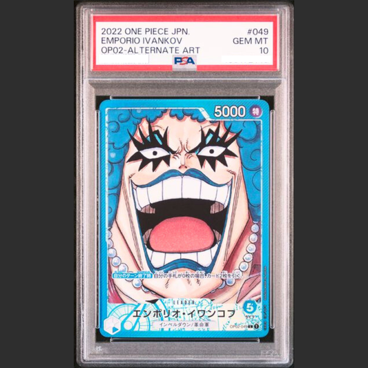 PSA 10 - One Piece JAP - OP02 - #049 EMPORIO IVANKOV - ALTERNATE ART