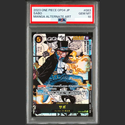 PSA 10 - One Piece JAP - OP04 - #083 SABO - MANGA ALTERNATE ART