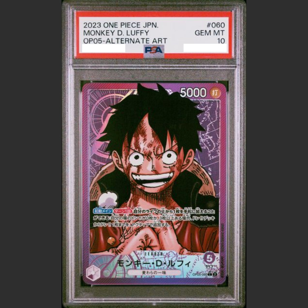 PSA 10 - One Piece JAP - OP05-AWAKENING OF THE NEW ERA - #060 MONKEY D. LUFFY - ALTERNATE ART