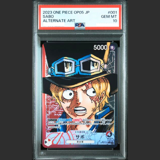 PSA 10 - One Piece JAP - OP05 - #001 SABO - ALTERNATE ART
