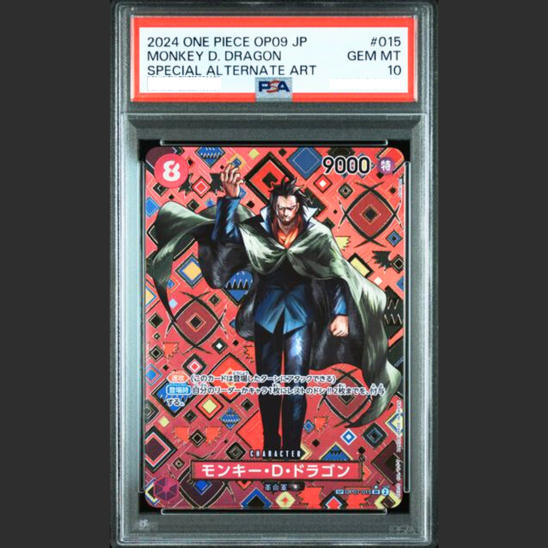 PSA 10 - One Piece JAP - OP09 - #015 MONKEY D. DRAGON - SPECIAL ALTERNATE ART