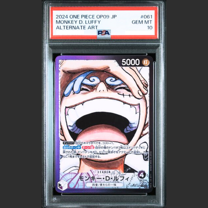 PSA 10 - One Piece JAP - OP09 - #061 MONKEY D. LUFFY - ALTERNATE ART