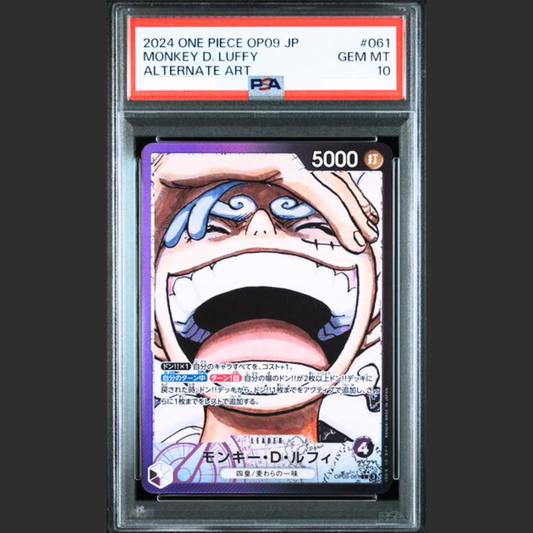 PSA 10 - One Piece JAP - OP09 - #061 MONKEY D. LUFFY - ALTERNATE ART