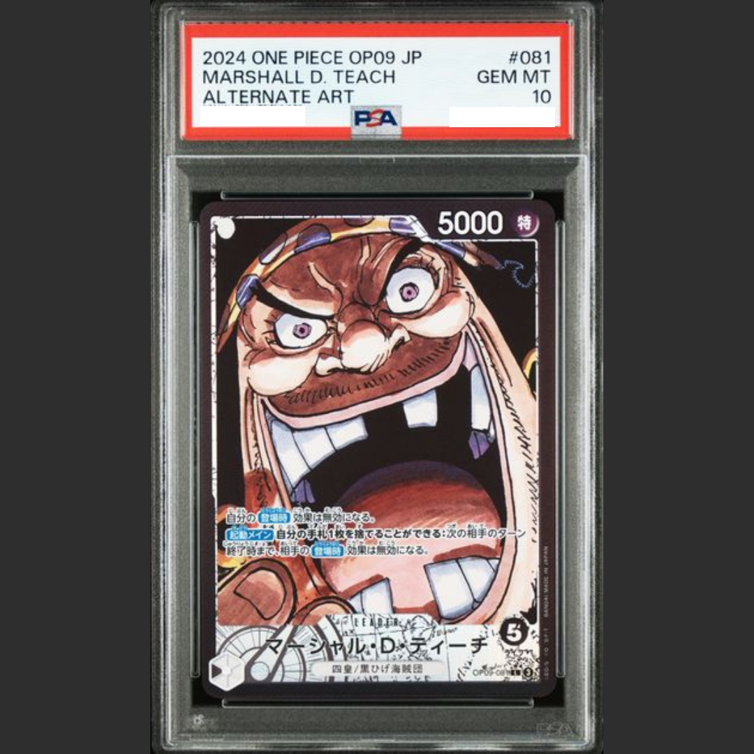 PSA 10 - One Piece JAP - OP09 - #081 MARSHALL D. TEACH - ALTERNATE ART