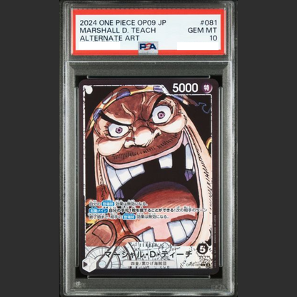 PSA 10 - One Piece JAP - OP09 - #081 MARSHALL D. TEACH - ALTERNATE ART