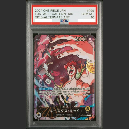 PSA 10 - One Piece JAP - OP10 - #099 EUSTASS "CAPTAIN" KID - ALTERNATE ART