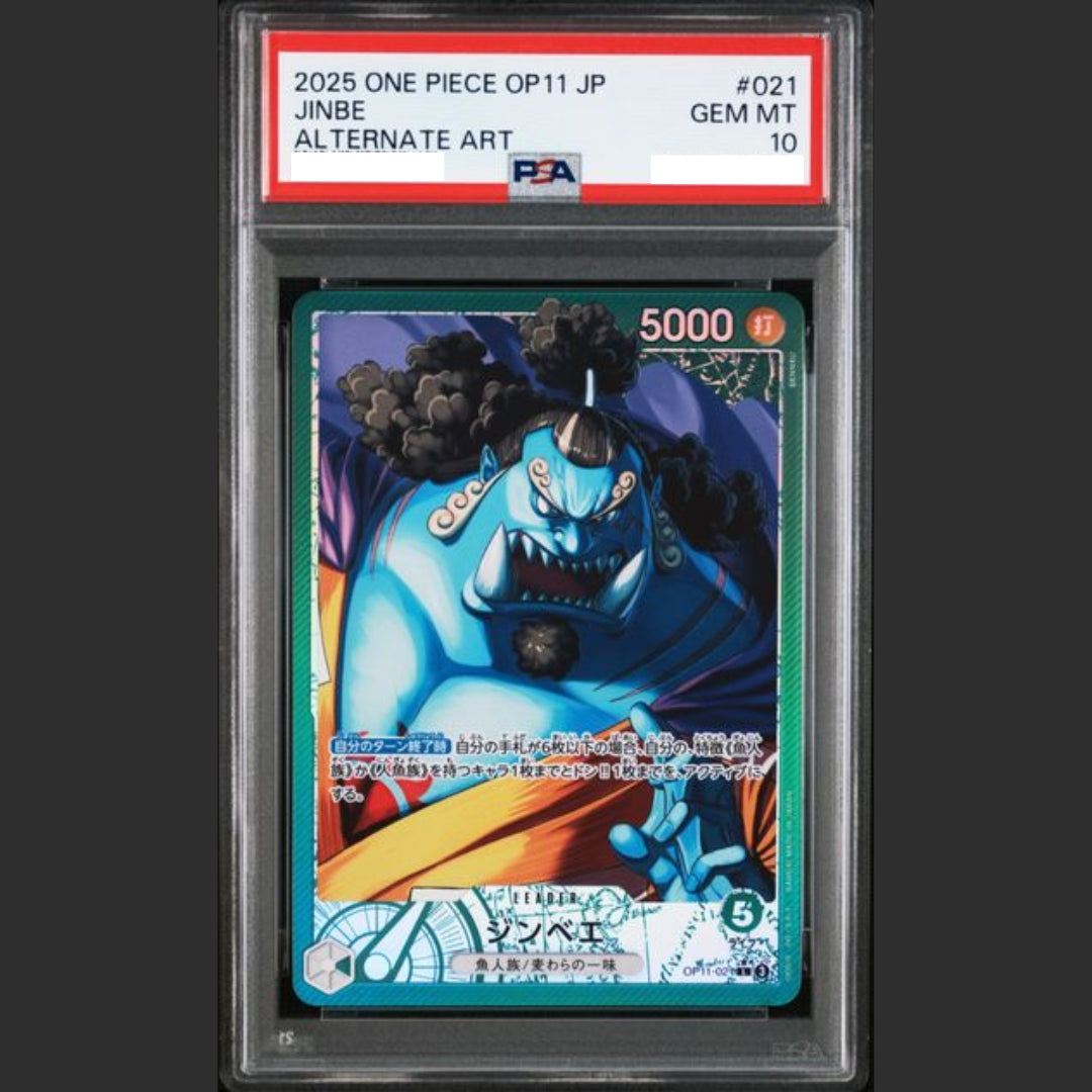 PSA 10 - One Piece JAP - OP11-A FIST OF DIVINE SPEED - #021 JINBE - ALTERNATE ART