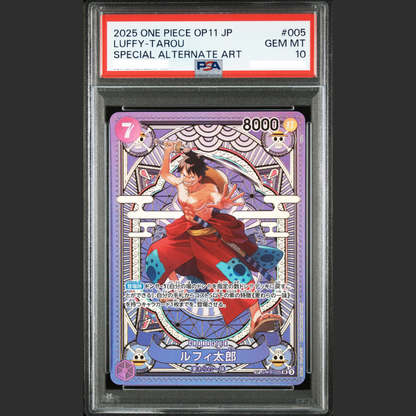 PSA 10 - One Piece JAP - OP11 - #005 LUFFY-TAROU SPECIAL - ALTERNATE ART