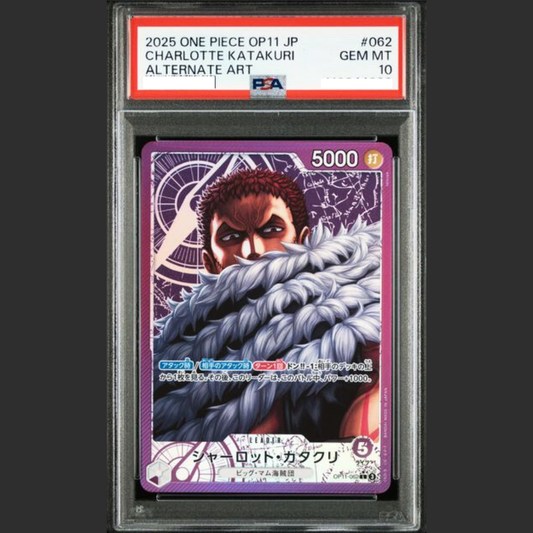 PSA 10 - One Piece JAP - OP11 - #062 CHARLOTTE KATAKURI - ALTERNATE ART