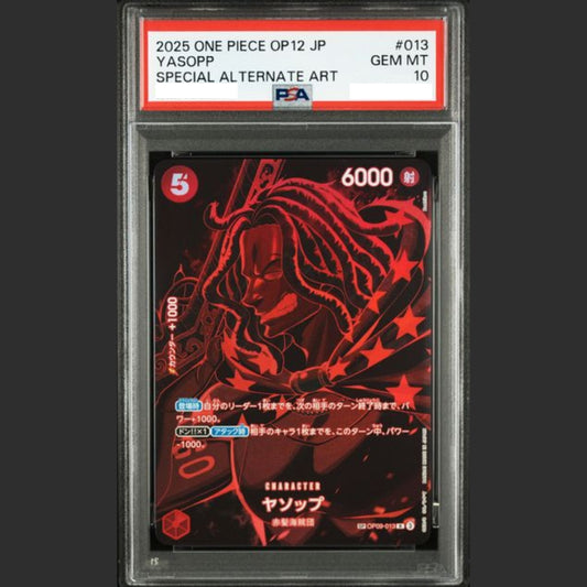 PSA 10 - One Piece JAP - OP12-LEGACY OF THE MASTER - #013 YASOPP - SPECIAL ALTERNATE ART