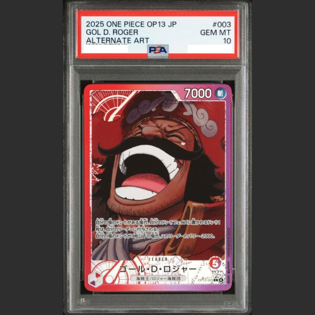 PSA 10 - One Piece JAP - OP13-CARRYING ON HIS WILL - #003 GOL D. ROGER - ALTERNATE ART
