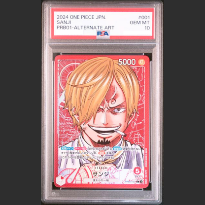 PSA 10 - One Piece JAP - PRB01 - #001 SANJI - ALTERNATE ART