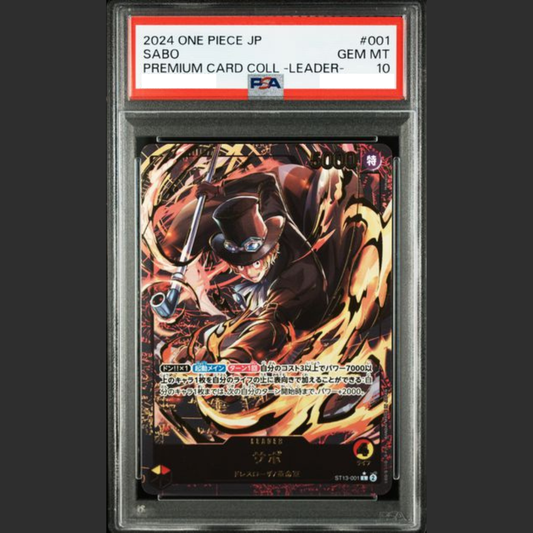PSA 10 - One Piece JAP - PREMIUM CARD COLLECTION - #001 SABO - LEADER COLLECTION