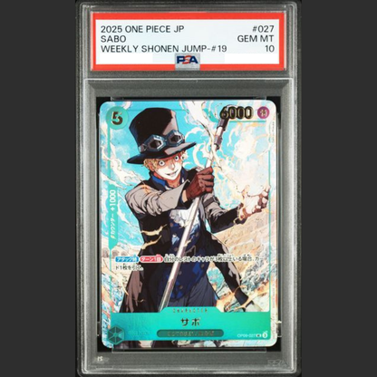 PSA 10 - One Piece JAP - PROMOS - #027 SABO WEEKLY SHONEN JUMP-#19