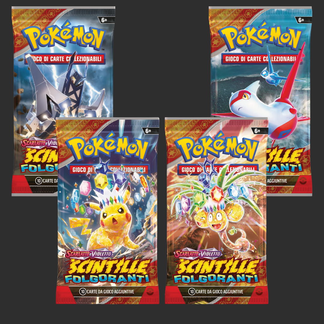 Pokémon - Scintille Folgoranti - Artset 4 Bustine Singole - Ita