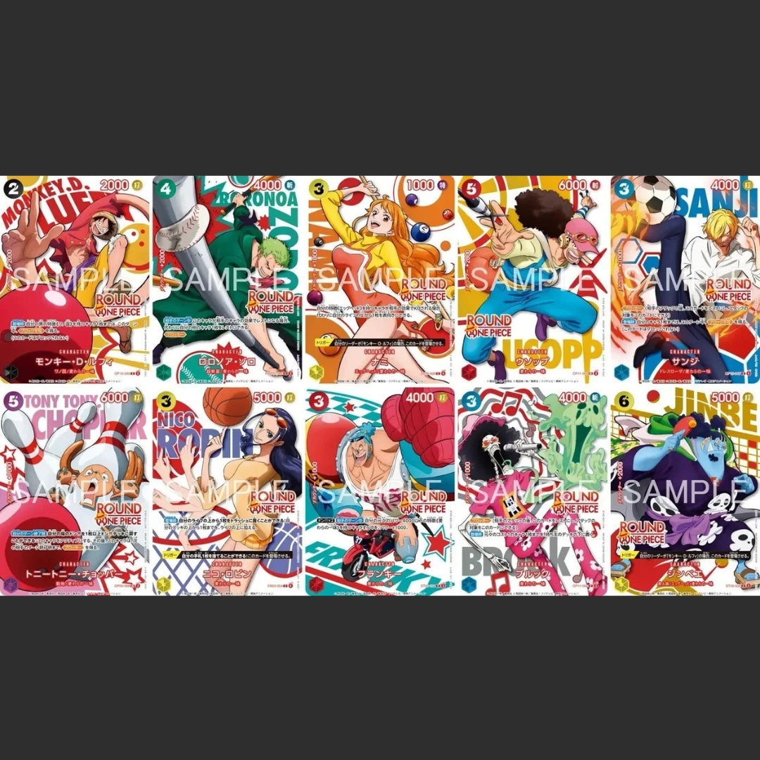 Promo Card - ONE PIECE × ROUND1 – FULL SET 10 CARTE – JAP