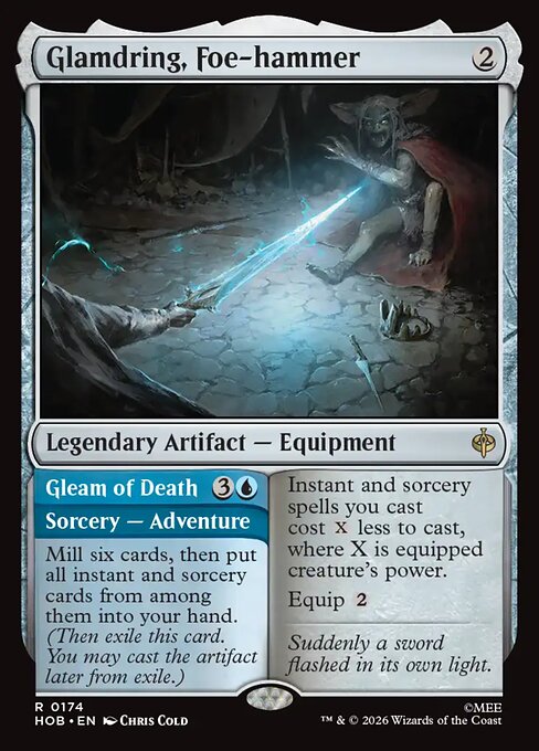 Glamdring, Foe-hammer // Gleam of Death HOB 174 Regular - Magic The Hobbit carta singola ENG