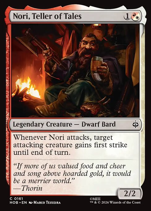 Nori, Teller of Tales HOB 161 Regular - Magic The Hobbit carta singola ENG