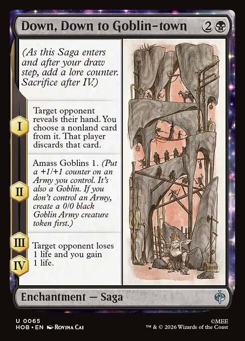 Down, Down to Goblin-town HOB 065 Foil - Magic The Hobbit carta singola ENG