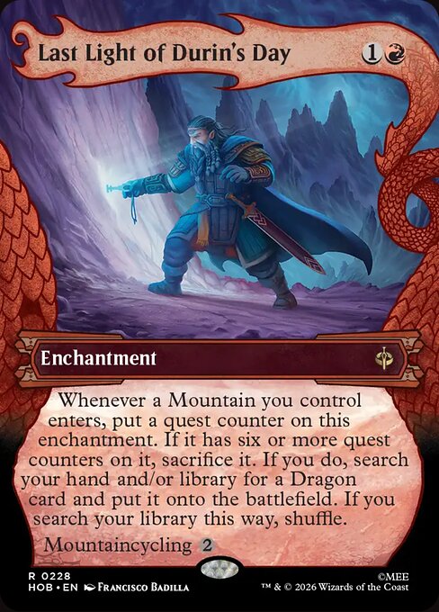 Last Light of Durin's Day HOB 228 Foil - Magic The Hobbit carta singola ENG