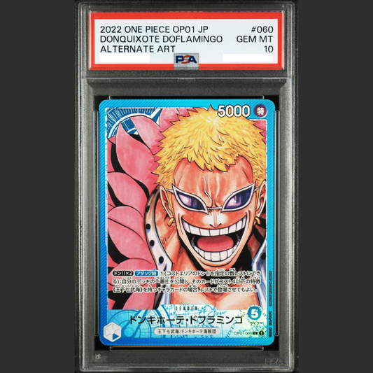 PSA 10 - One Piece JAP - OP01 - #060 DONQUIXOTE DOFLAMINGO - ALTERNATE ART
