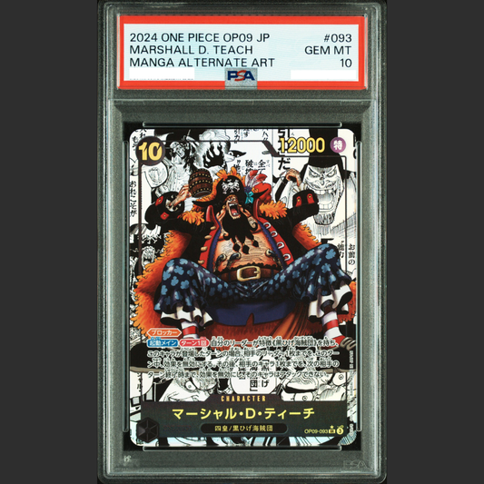 PSA 10 - One Piece JAP - OP09 - #093 MARSHALL D. TEACH - MANGA ALTERNATE ART