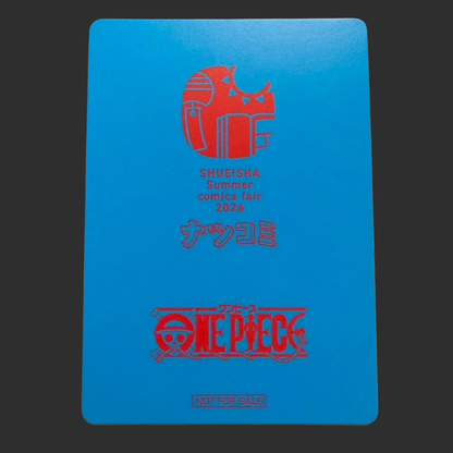 Promo Card - One Piece JAP - NatsuComi 2026 Meta Kira Card Luffy Watermelon Eiichiro Oda Signed - Promo