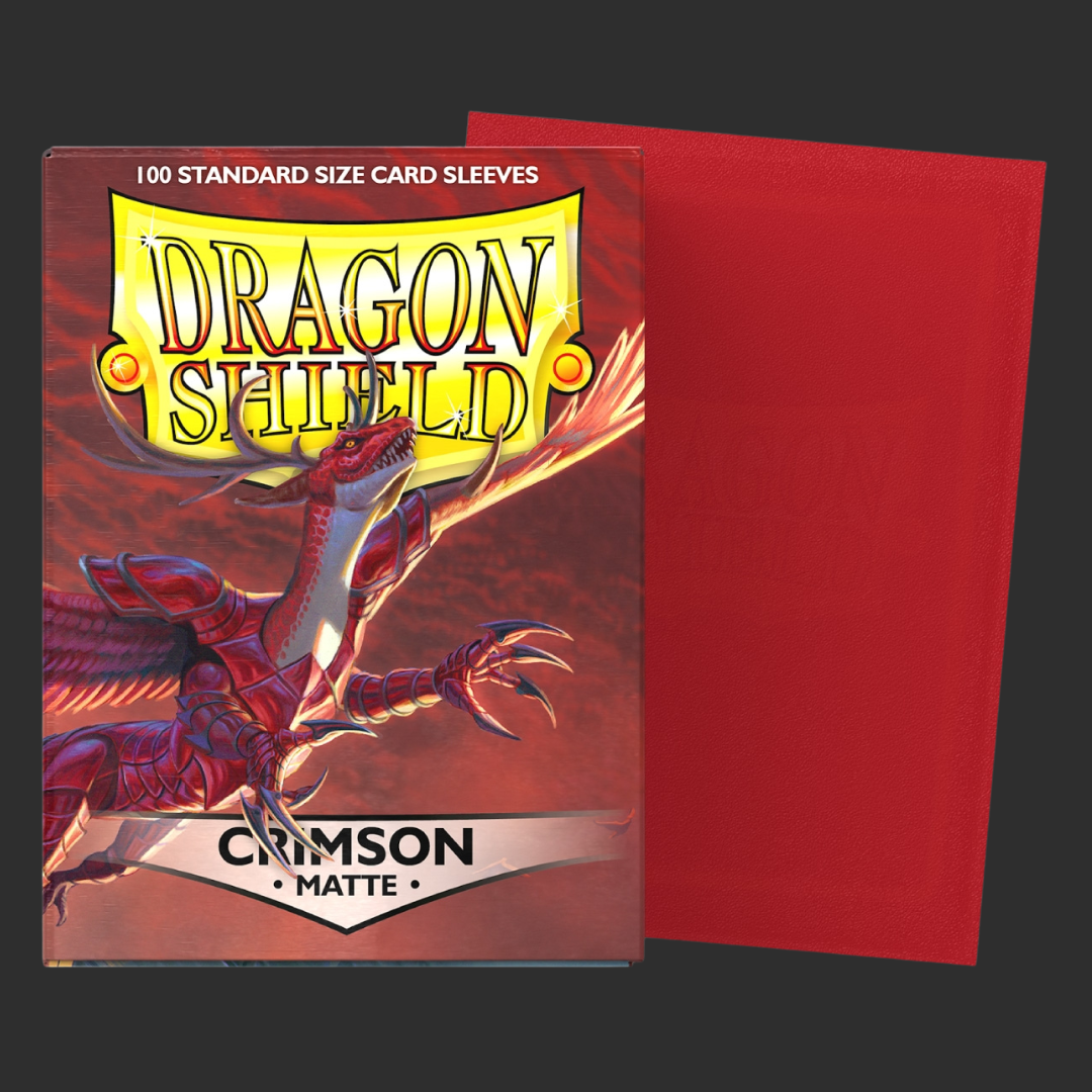 Dragon Shield - Crimson Matte Sleeves (100 Sleeve) - Standard size