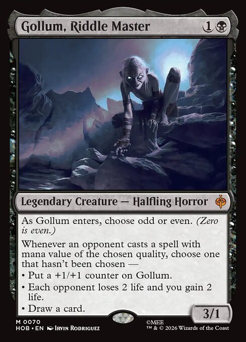 Gollum, Riddle Master HOB 070 Regular - Magic The Hobbit carta singola ENG