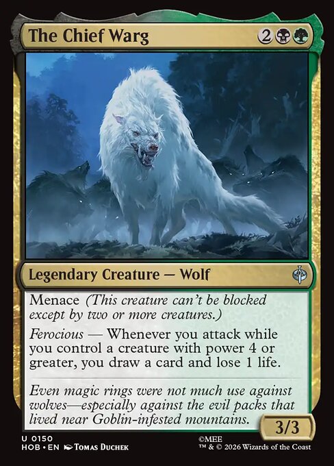The Chief Warg HOB 150 Foil - Magic The Hobbit carta singola ENG