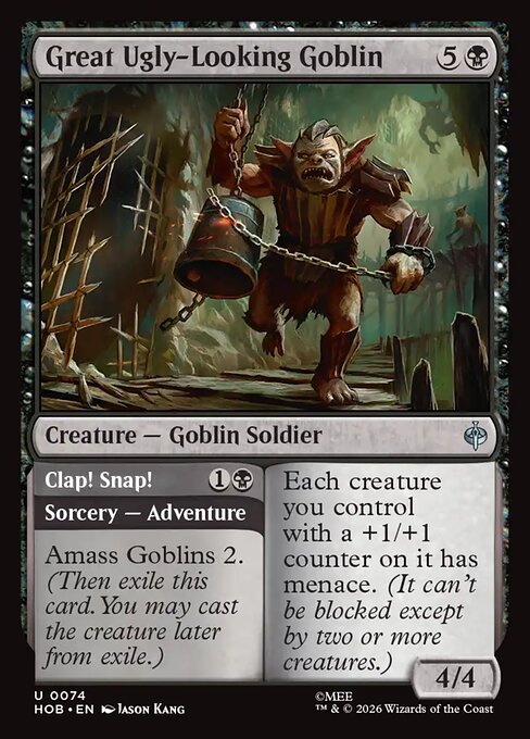 Great Ugly-Looking Goblin // Clap! Snap! HOB 074 Regular - Magic The Hobbit carta singola ENG