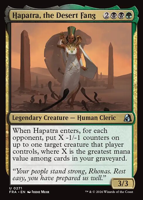 Carte Singole Magic ENG - Reality Fracture - Hapatra, the Desert Fang (FRA 271)