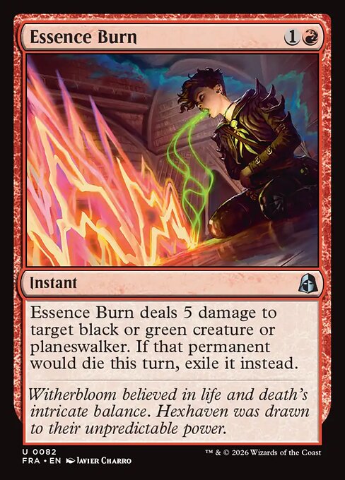 Carte Singole Magic ENG - Reality Fracture - Essence Burn (FRA 082)