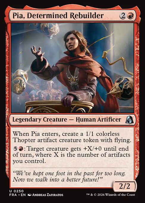 Carte Singole Magic ENG - Reality Fracture - Pia, Determined Rebuilder (FRA 250)