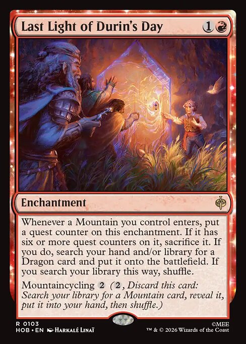 Last Light of Durin's Day HOB 103 Foil - Magic The Hobbit carta singola ENG