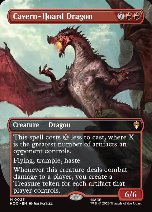 Cavern-Hoard Dragon HOC 023 Foil Played - Magic The Hobbit carta singola ENG
